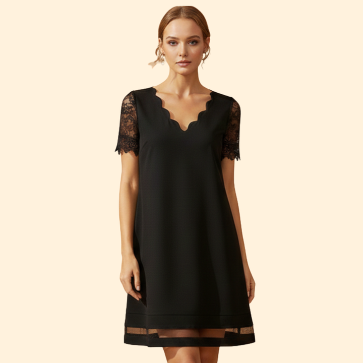 Women’s Elegant Lace V-Neck Dress
