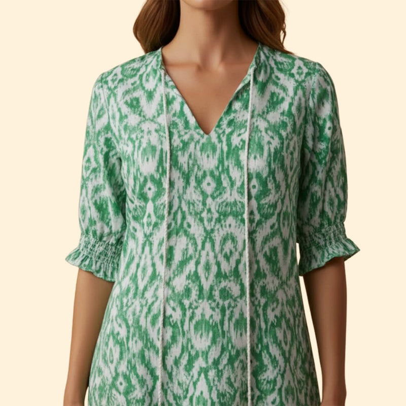 Women’s Floral Dress with V-Neckline