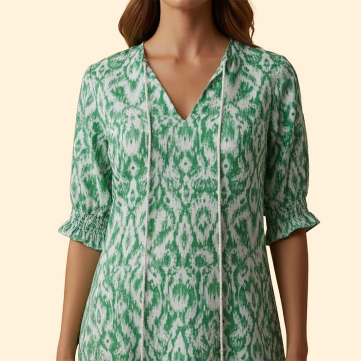 Women’s Floral Dress with V-Neckline