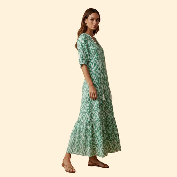 Women’s Floral Dress with V-Neckline