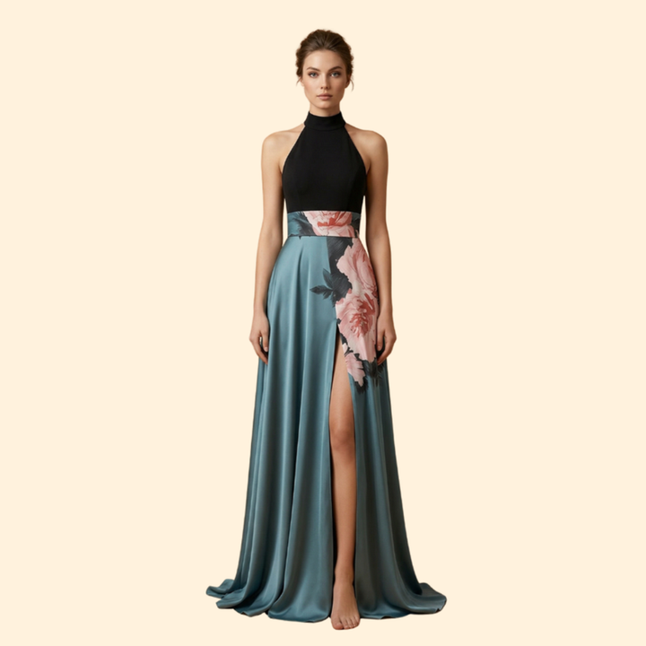 Women’s Floral Skirt with High Waistband