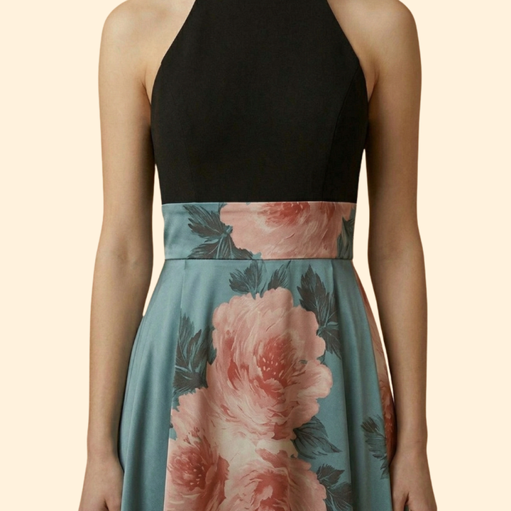 Women’s Floral Skirt with High Waistband