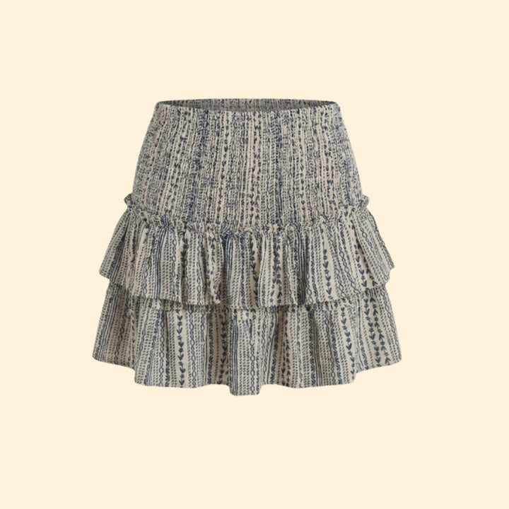 Women’s Floral Skirt with Ruffled Hem