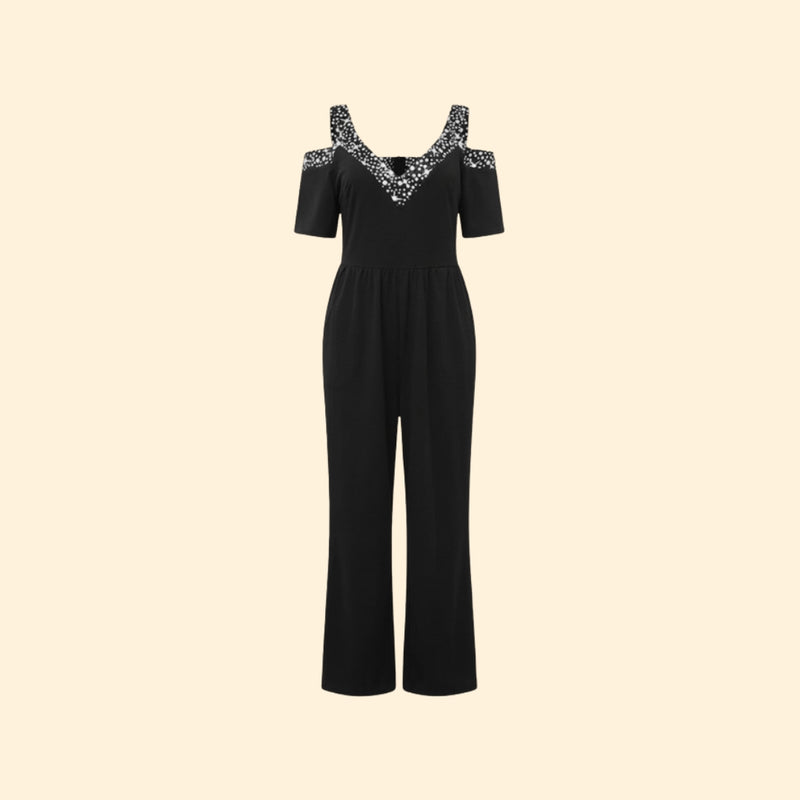 Women’s Elegant Jumpsuit with Off-Shoulder Design