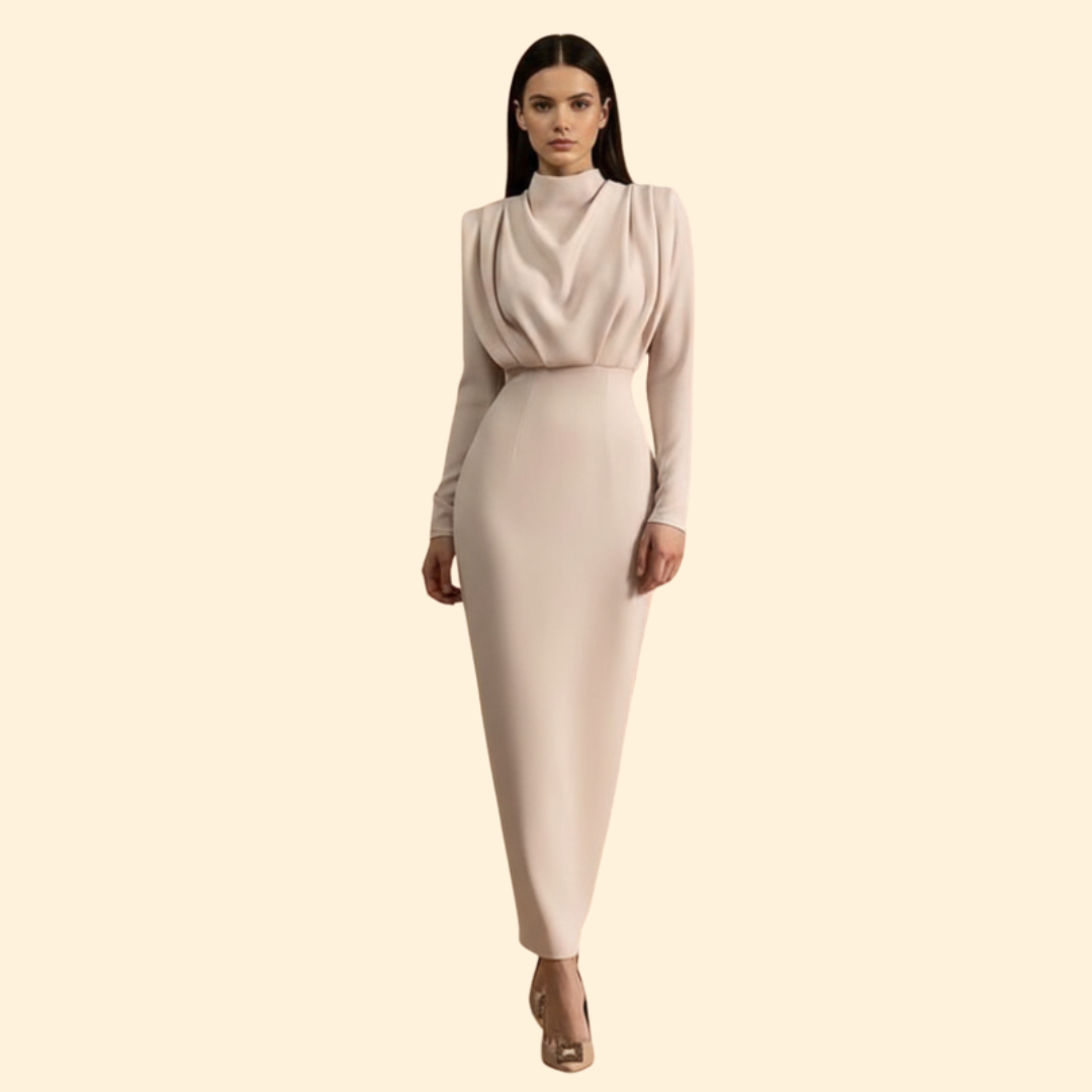 Women's Graceful Autumn Evening Dress