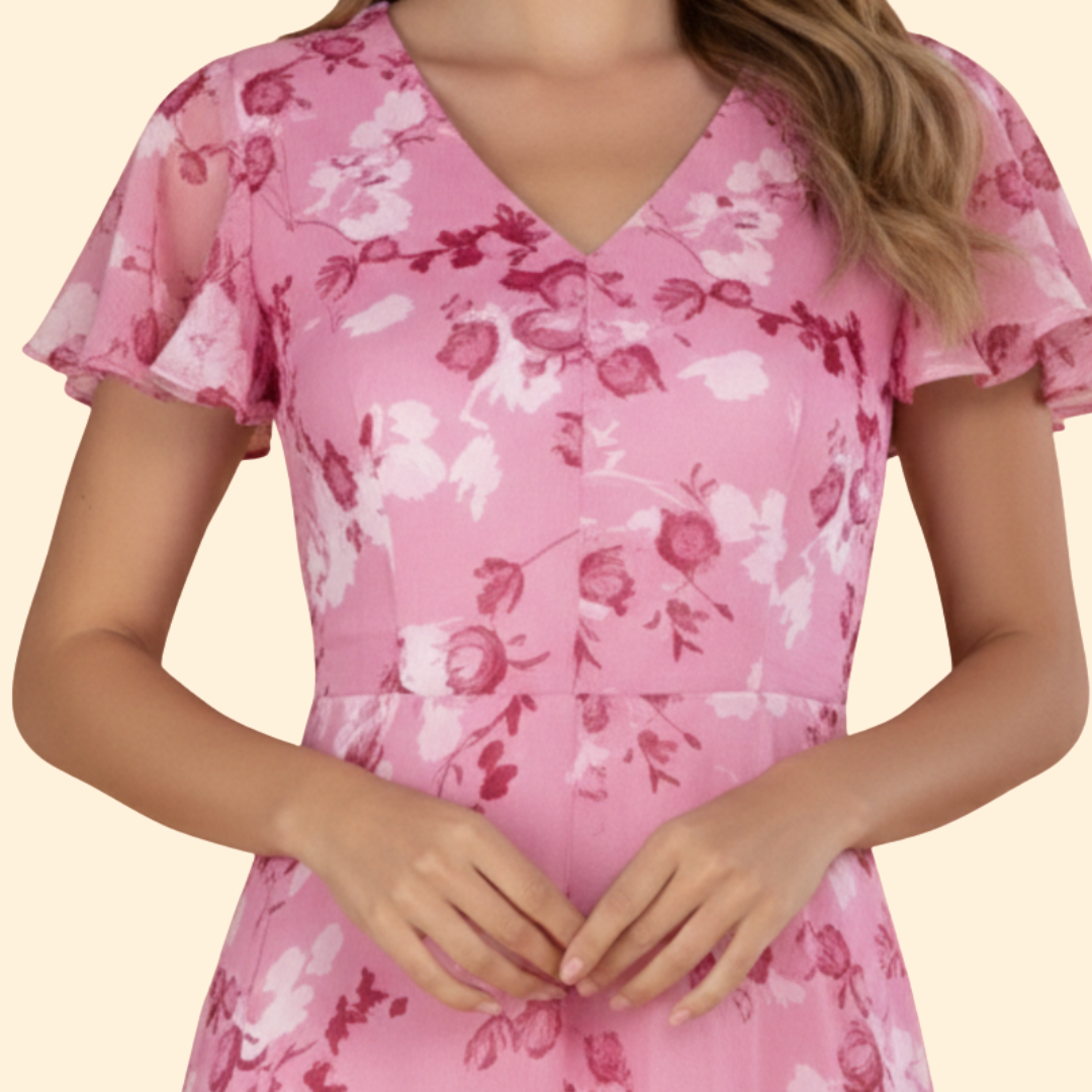 Women's Graceful Flowing Midi Dress