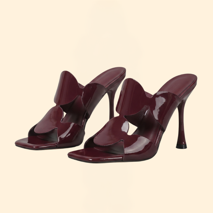 Women’s Heeled Mules with Square-Toe