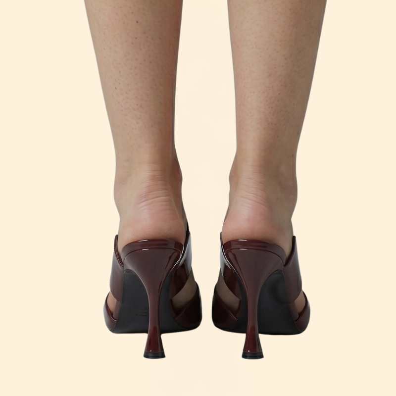Women’s Heeled Mules with Square-Toe