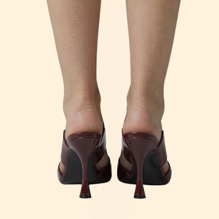 Women’s Heeled Mules with Square-Toe