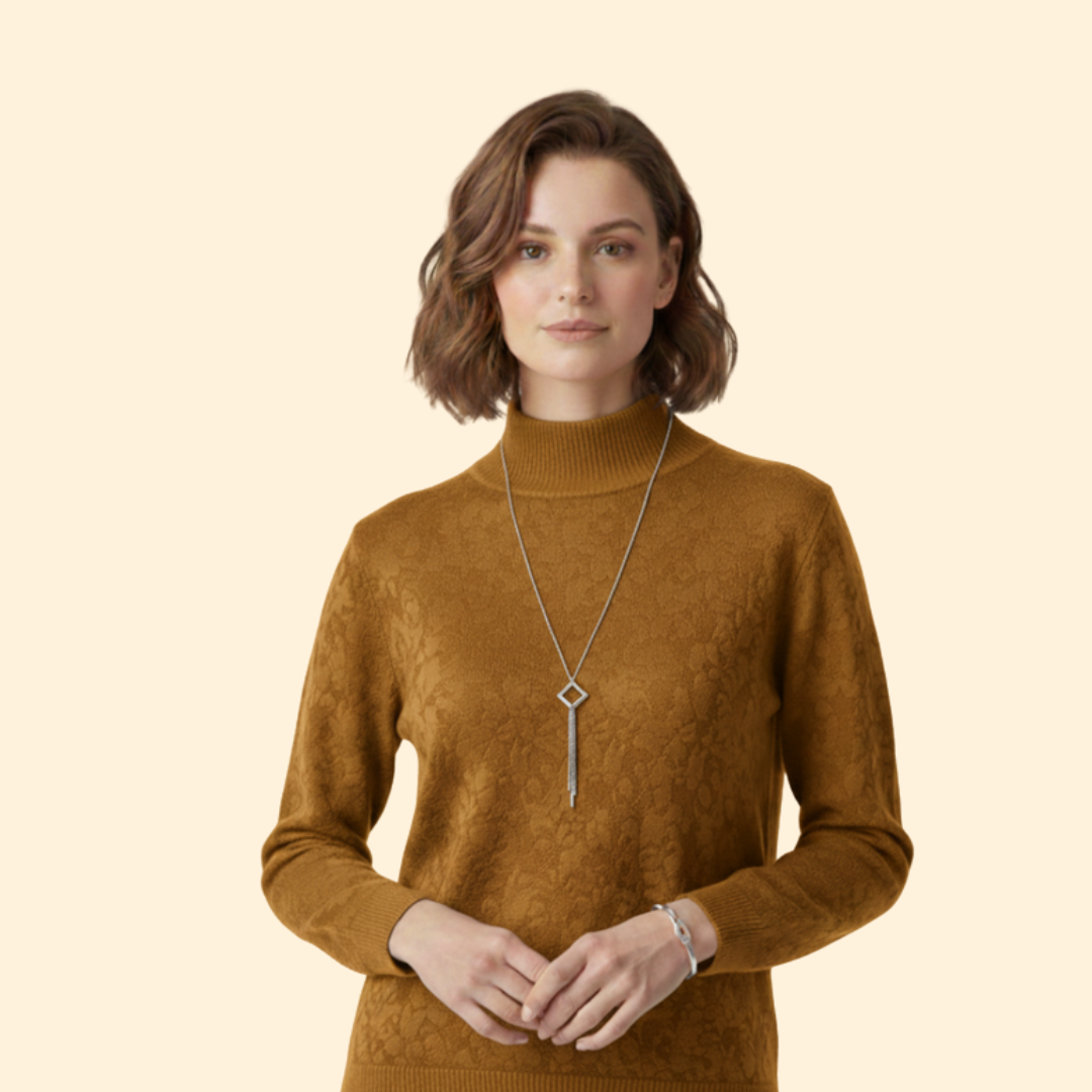 Women’s High Neck Sweater with Long Sleeves