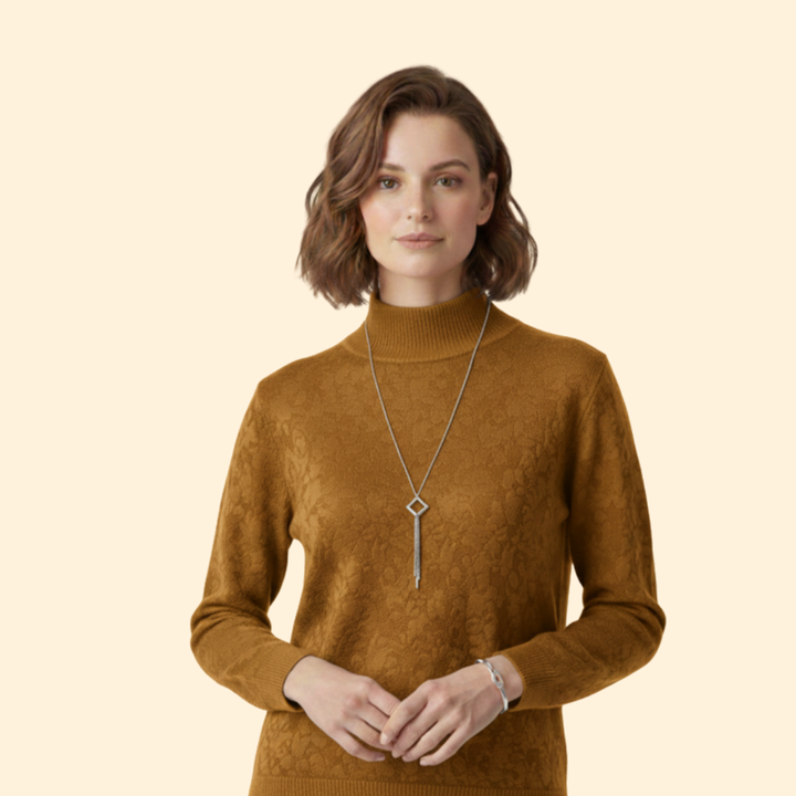 Women’s High Neck Sweater with Long Sleeves