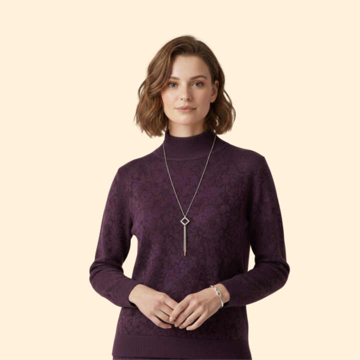 Women’s High Neck Sweater with Long Sleeves