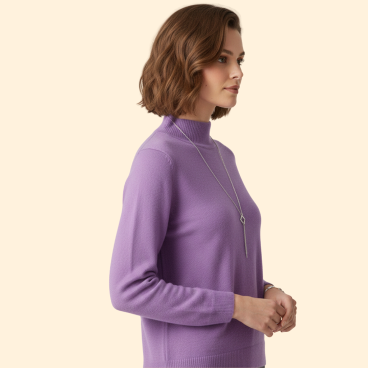 Women’s High Neck Sweater with Long Sleeves