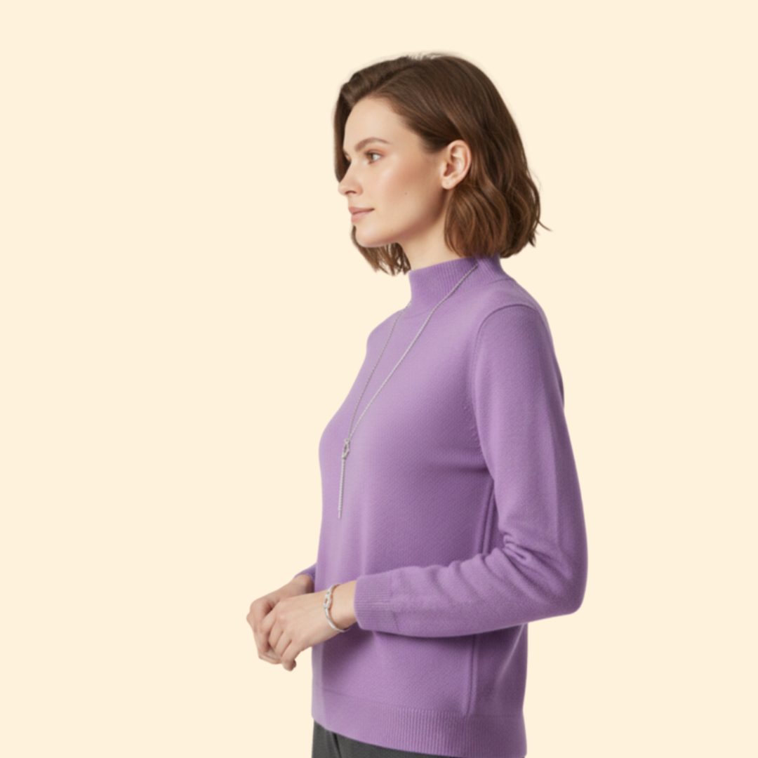 Women’s High Neck Sweater with Long Sleeves