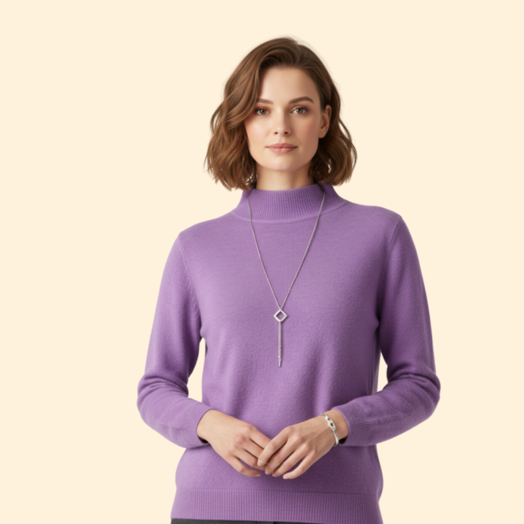 Women’s High Neck Sweater with Long Sleeves