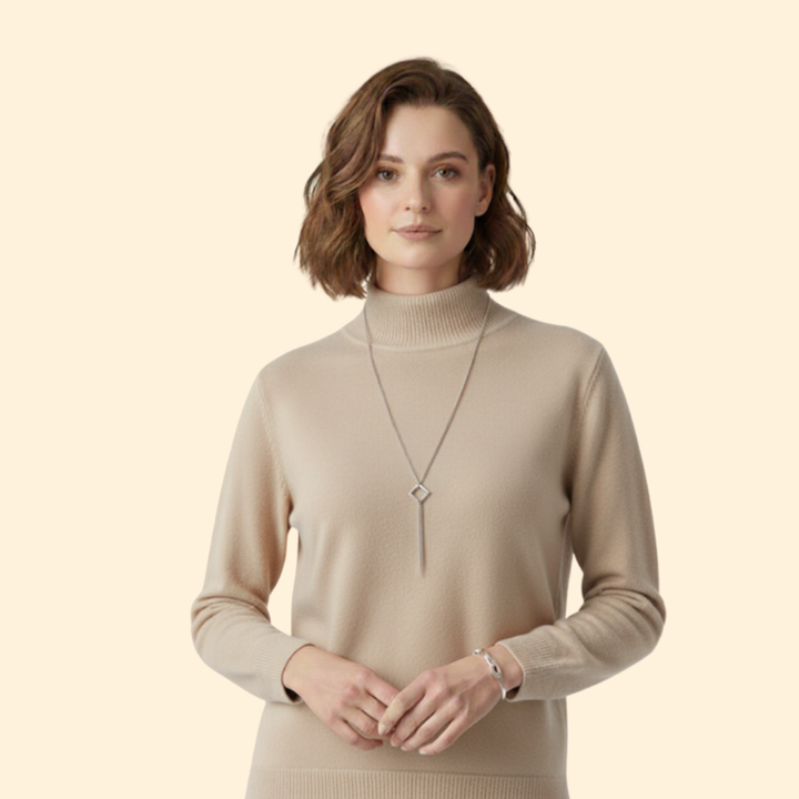 Women’s High Neck Sweater with Long Sleeves