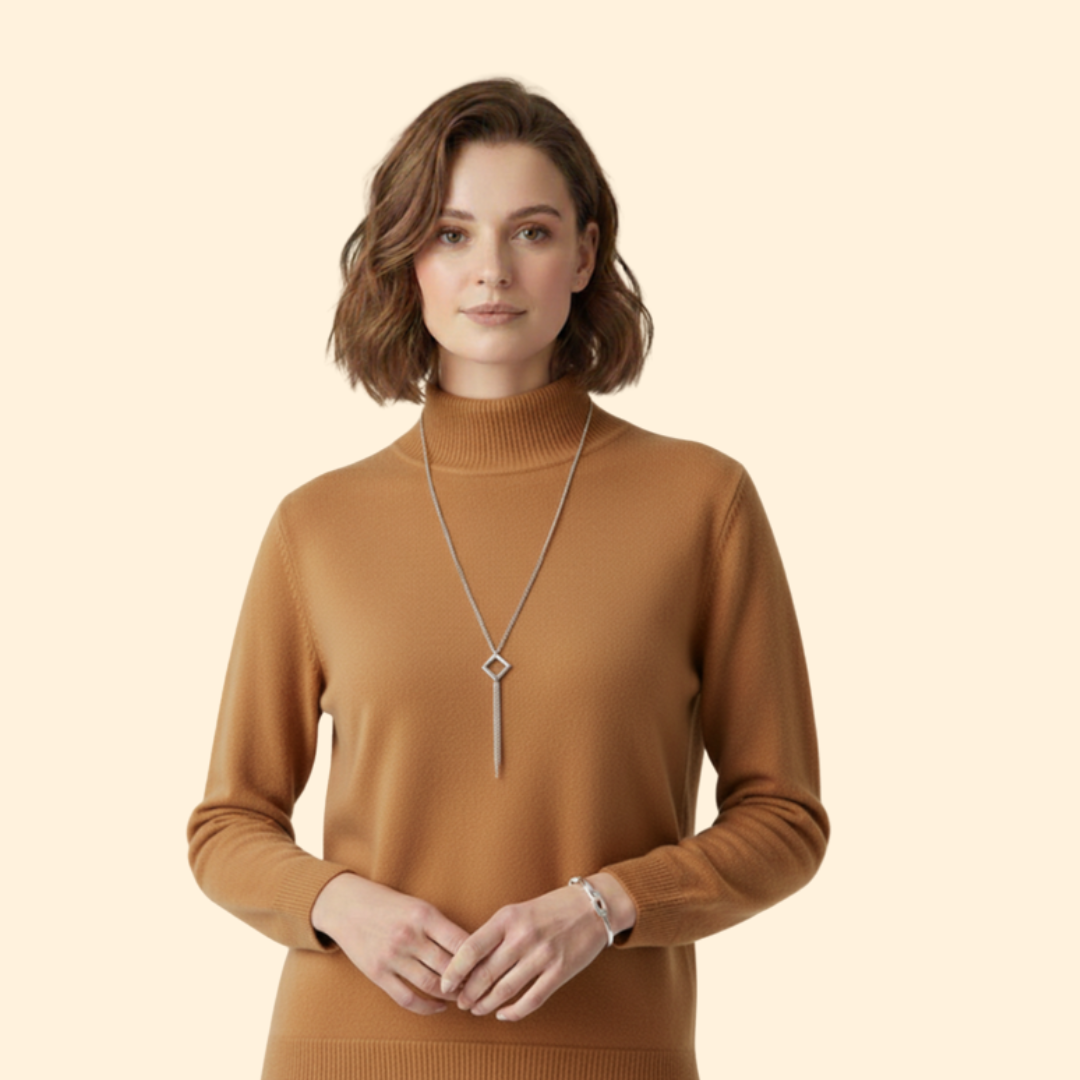 Women’s High Neck Sweater with Long Sleeves