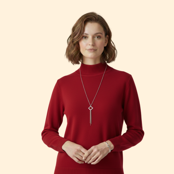 Women’s High Neck Sweater with Long Sleeves