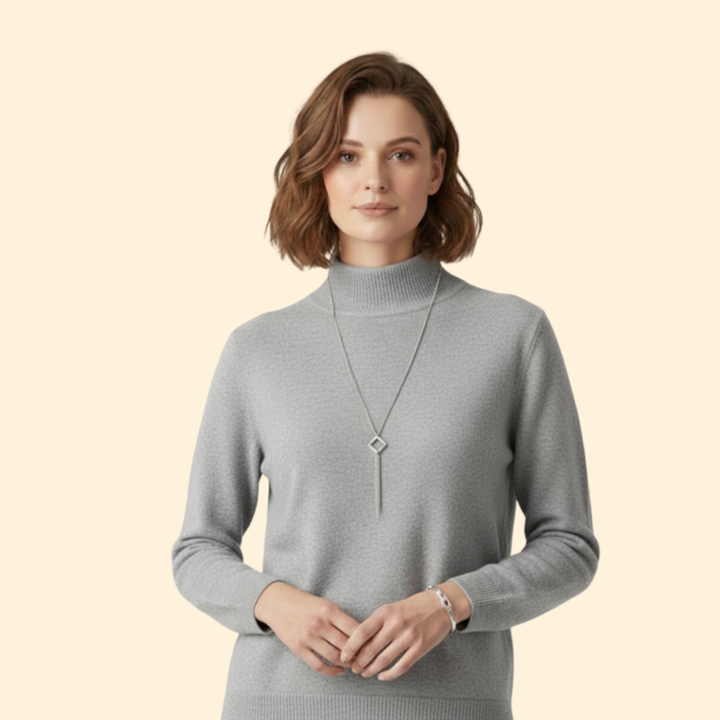 Women’s High Neck Sweater with Long Sleeves