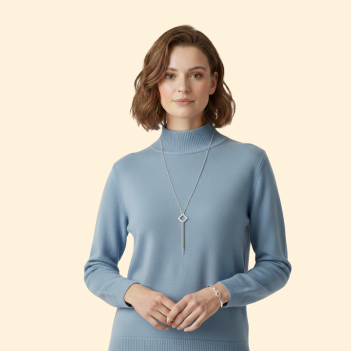 Women’s High Neck Sweater with Long Sleeves