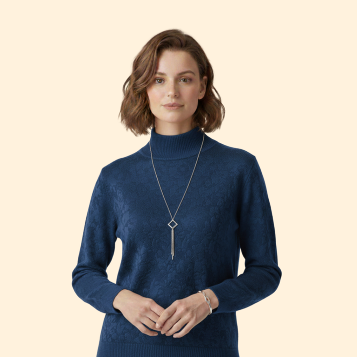 Women’s High Neck Sweater with Long Sleeves