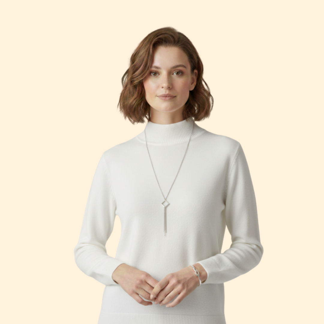 Women’s High Neck Sweater with Long Sleeves