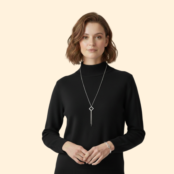 Women’s High Neck Sweater with Long Sleeves