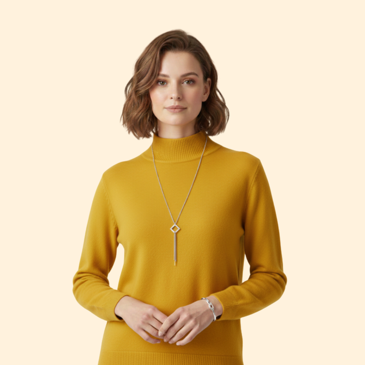 Women’s High Neck Sweater with Long Sleeves