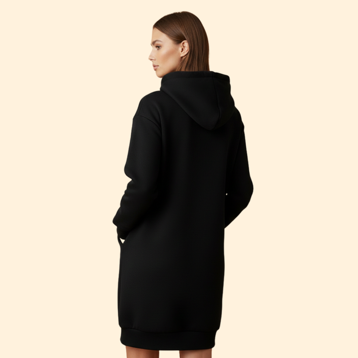 Women's Hoodie Dress with Long Sleeves