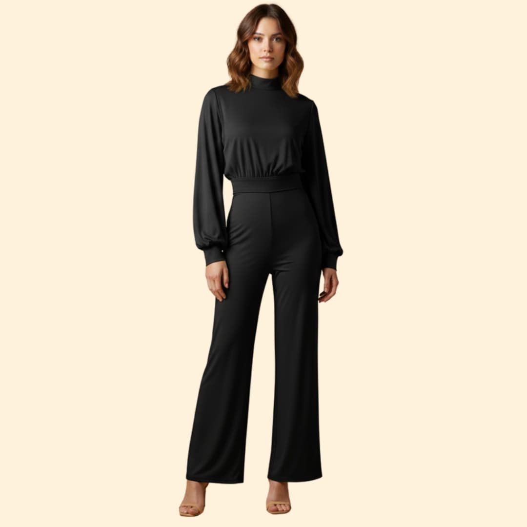 Women's Jumpsuit with Half Collar
