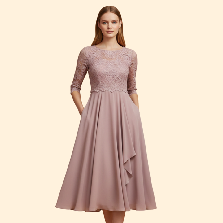 Women’s Lace Detail Midi Dress