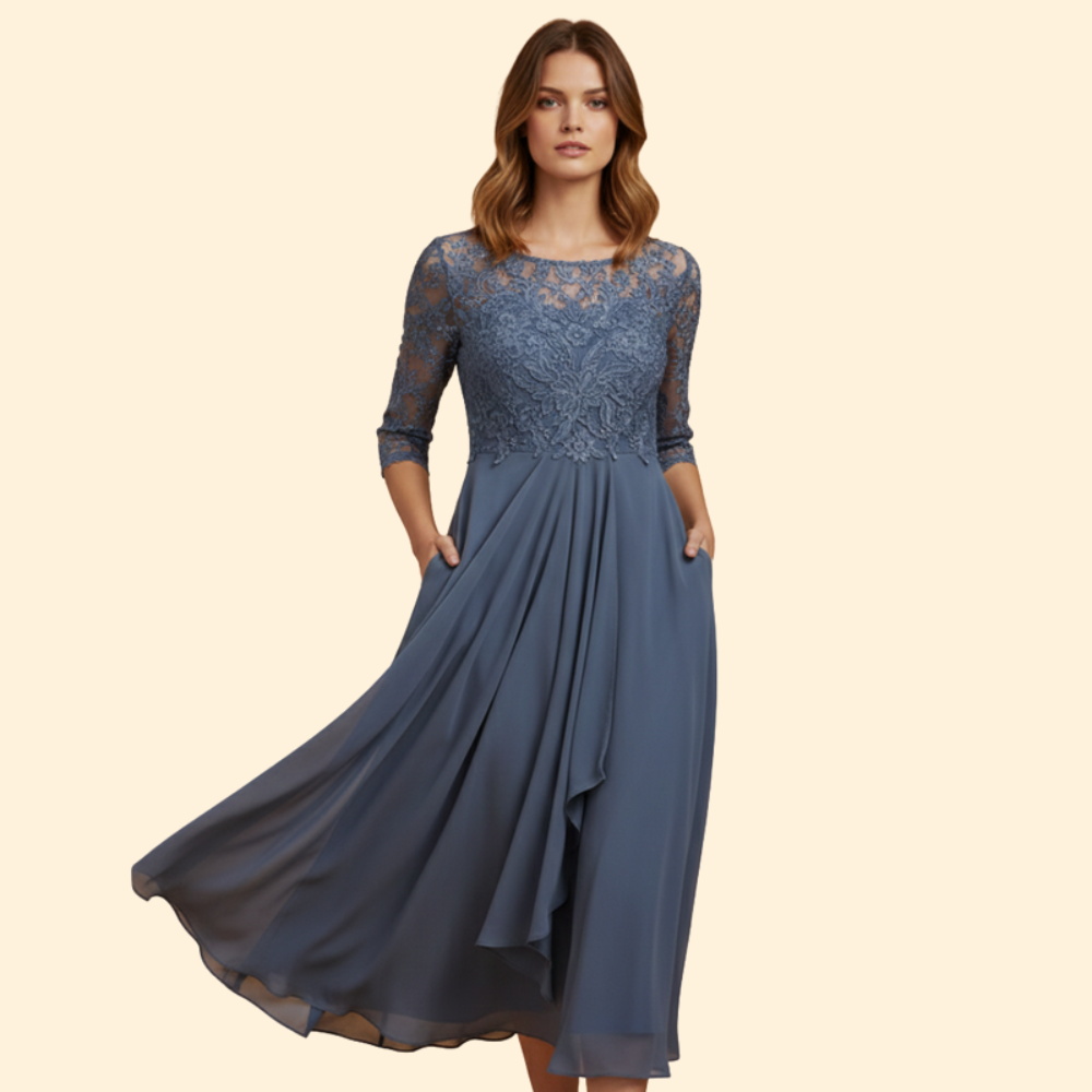 Women’s Lace Detail Midi Dress