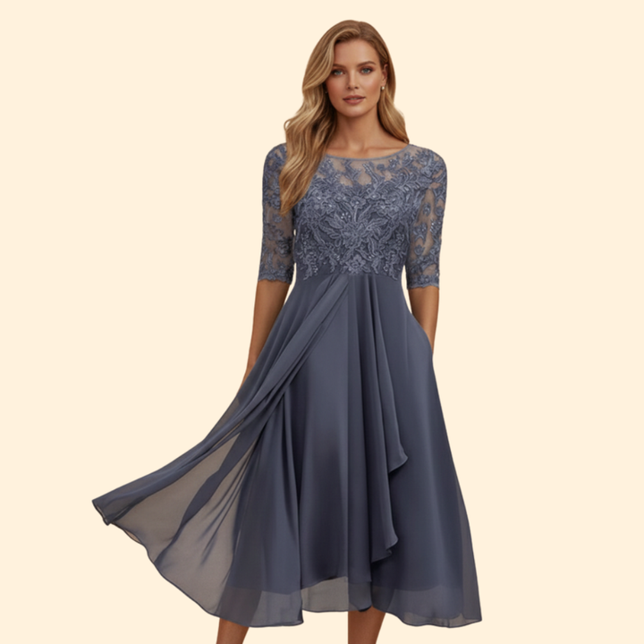 Women’s Lace Detail Midi Dress