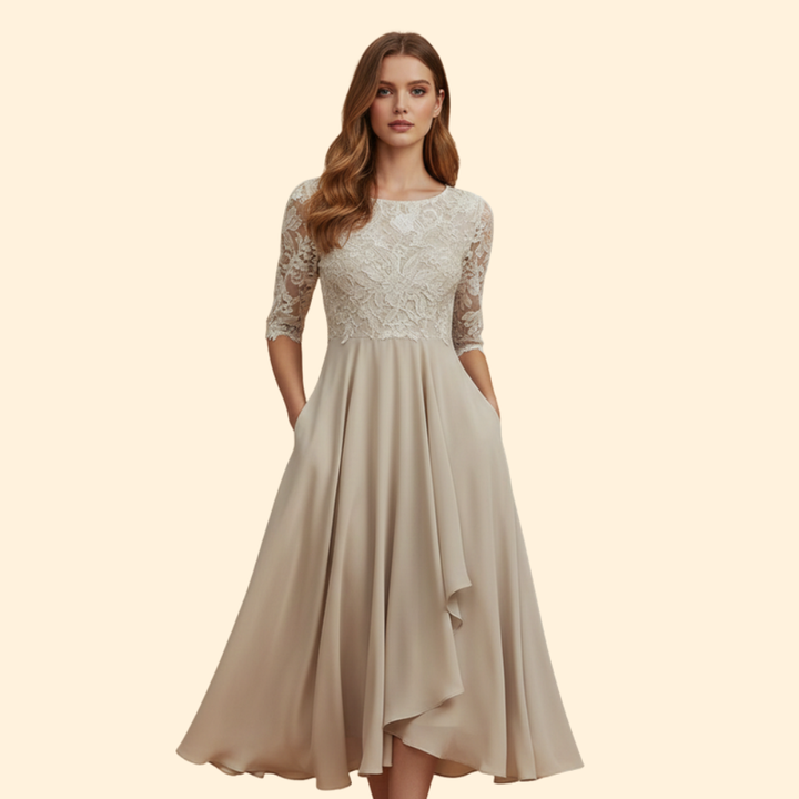 Women’s Lace Detail Midi Dress