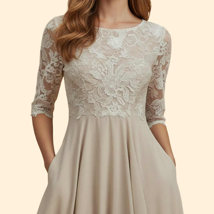 Women’s Lace Detail Midi Dress