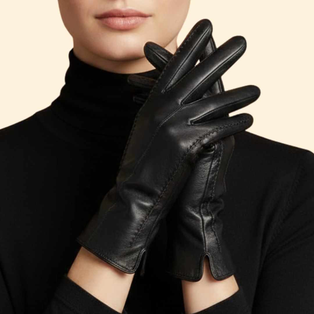 Women’s Leather-Style Gloves with Lined Interior