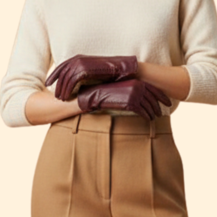 Women’s Leather-Style Gloves with Lined Interior
