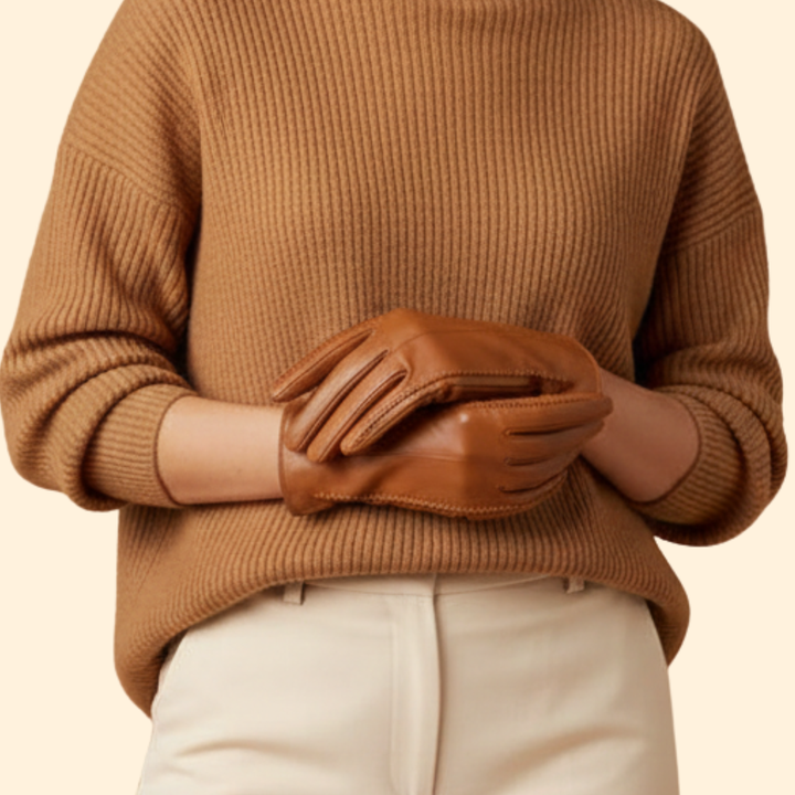 Women’s Leather-Style Gloves with Lined Interior