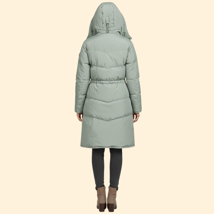 Women’s Long Parka Jacket with Faux Fur Hood