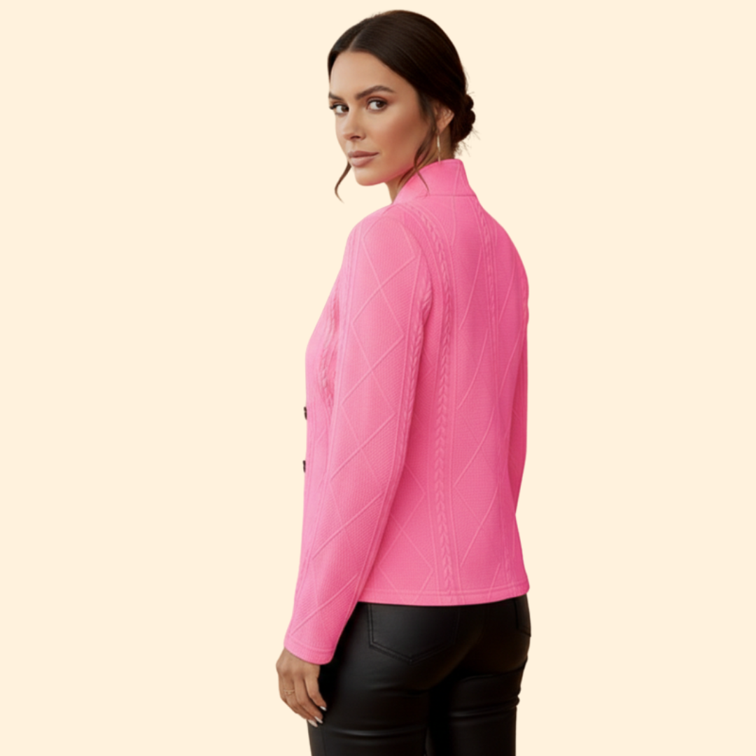 Women’s Long-Sleeve Blazer with Button Closure