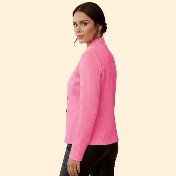 Women’s Long-Sleeve Blazer with Button Closure