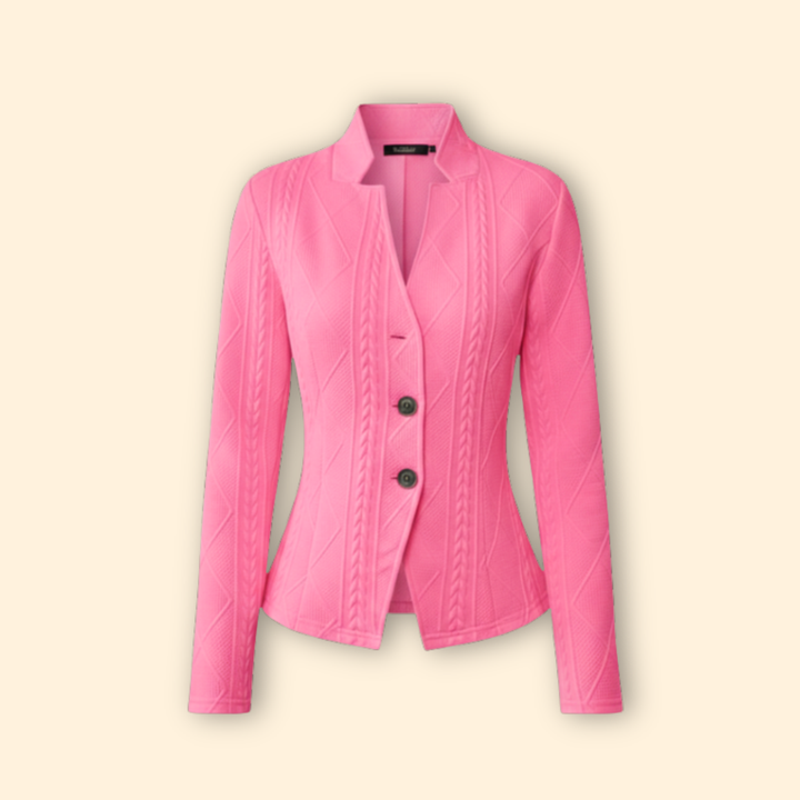 Women’s Long-Sleeve Blazer with Button Closure