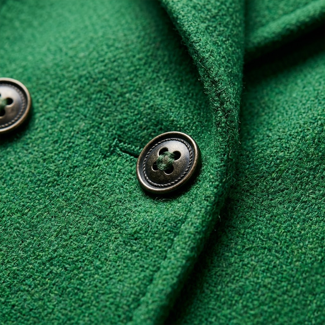 Women’s Long Coat with Notched Lapel Collar