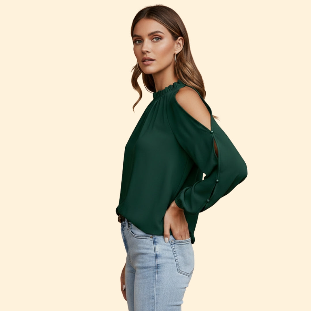Women's Off-The-Shoulder Blouse with Puff Sleeves