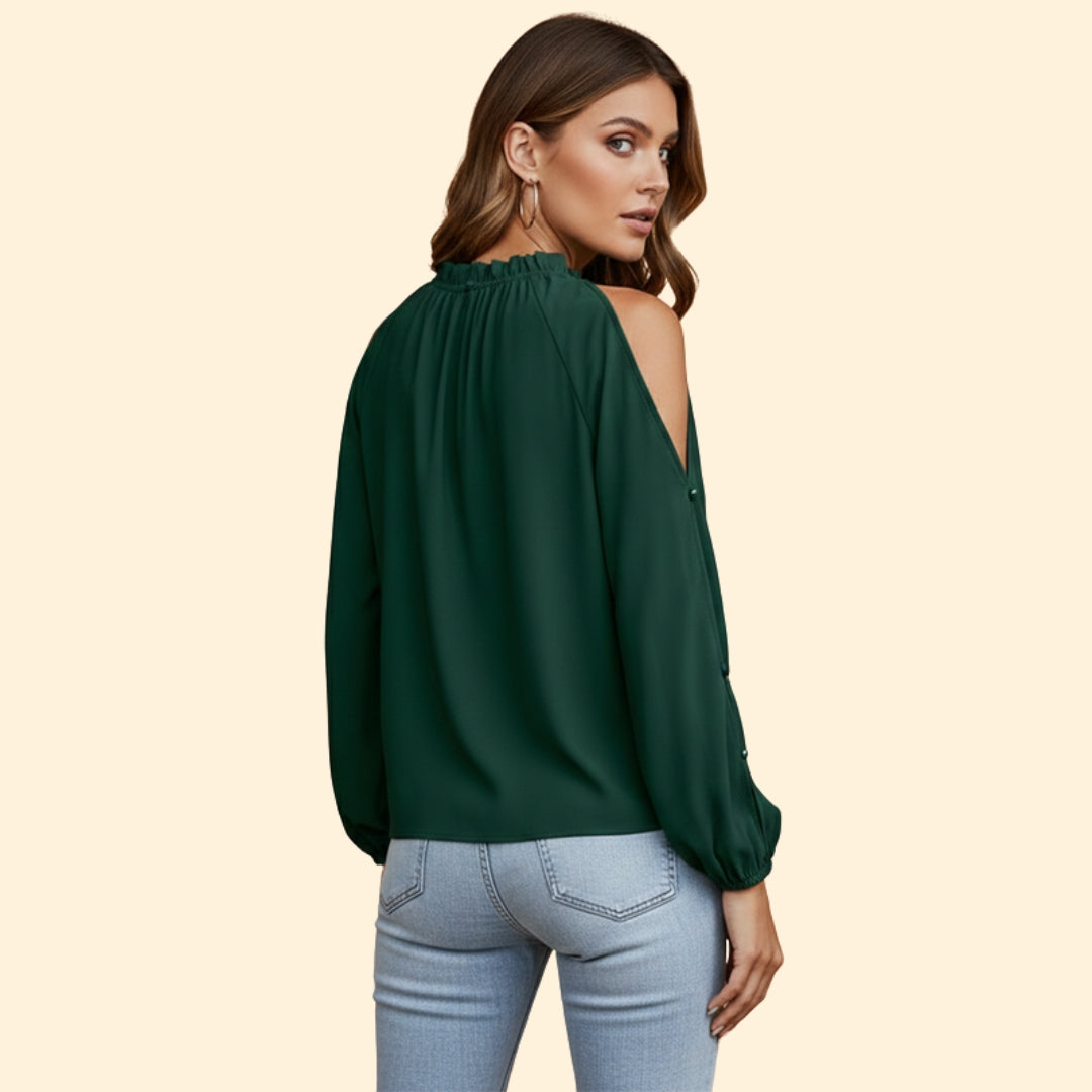 Women's Off-The-Shoulder Blouse with Puff Sleeves