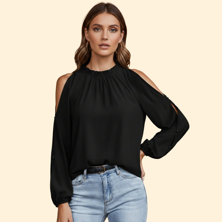 Women's Off-The-Shoulder Blouse with Puff Sleeves