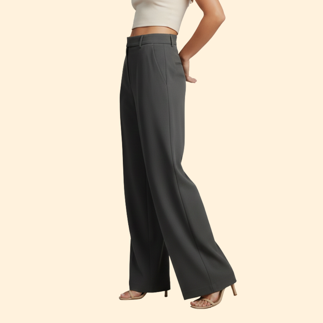 Women’s Pleated Trousers with Straight Leg