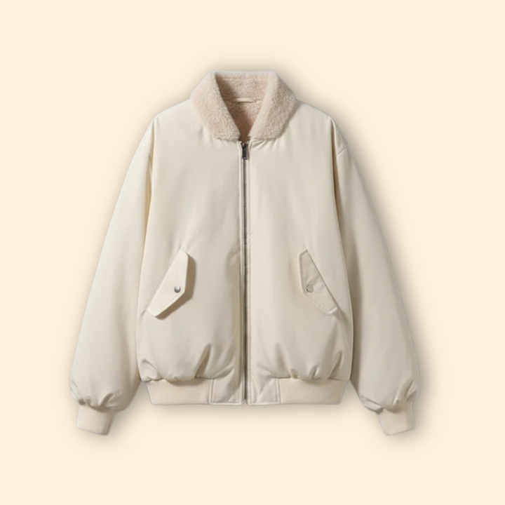 Women’s Plus Size Bomber Jacket with Zip Closure