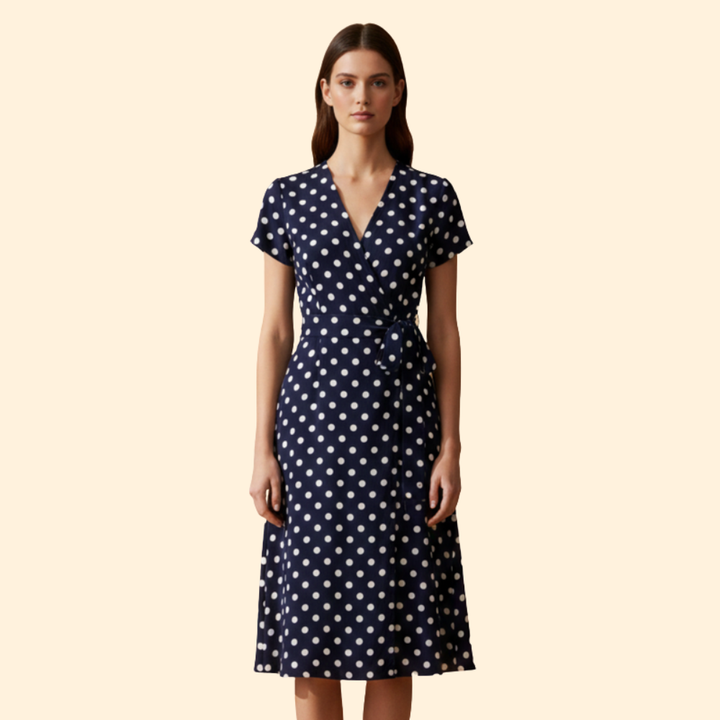 Women’s Polka Dot V-Neck Dress