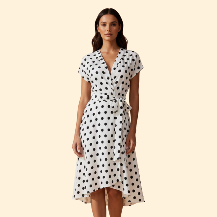 Women’s Polka Dot V-Neck Dress